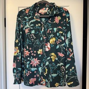 LOFT Multicolor Floral Button-Down Shirt